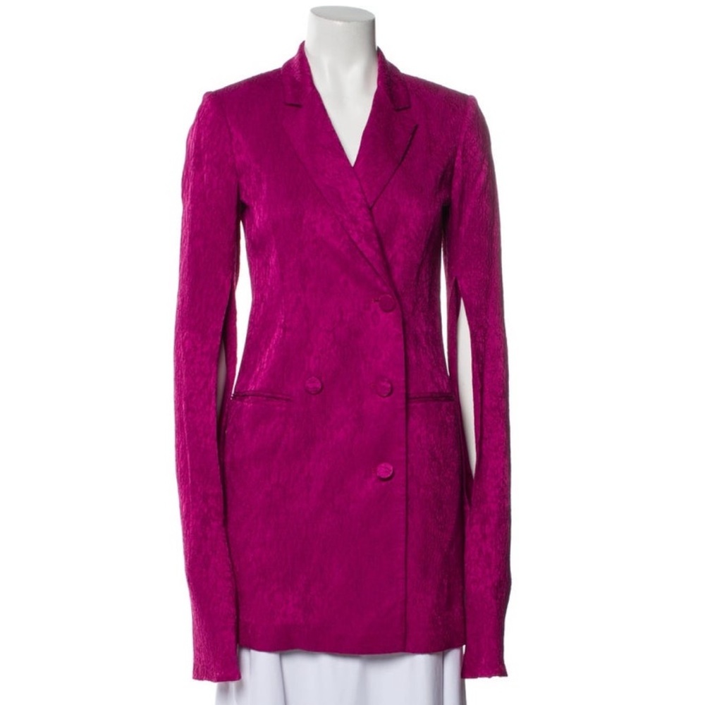 Hellessy Double-Breasted Fuchsia Blazer Dress